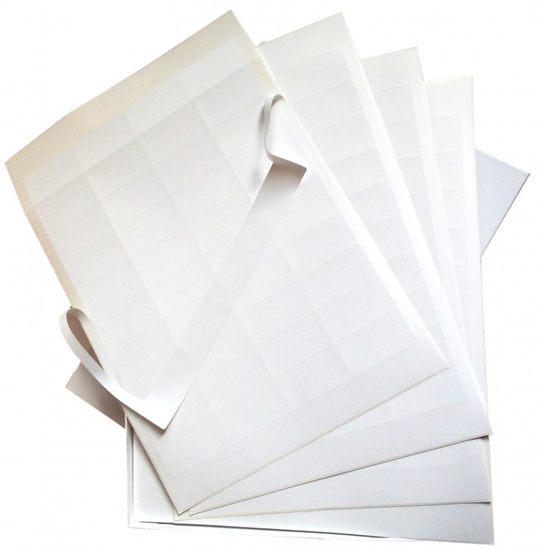 Etiquettes papier blanc brillant, sur feuilles A4 Forme étiquette