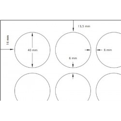 étiquettes rondes polyester transparent diamètre 50 mm