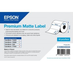 Bobine d'étiquettes Epson, papier mat C33S045534