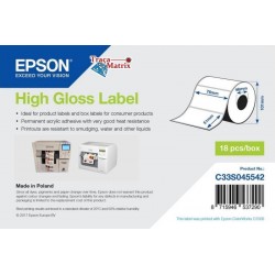 rouleau d'étiquettes Epson papier blanc brillant, C33S045542