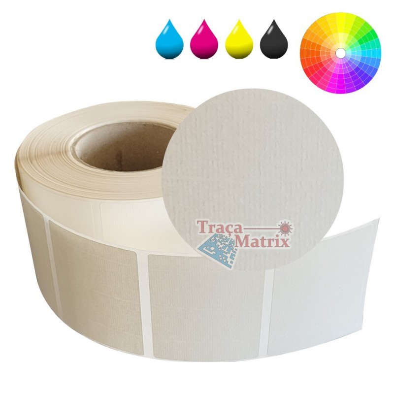Etiquettes papier Blanc, structuré (lignes) Laize étiquette 38.0