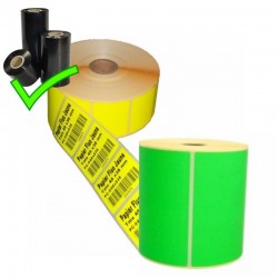 etiquettes-adhesives-papier-couleur vert fluo