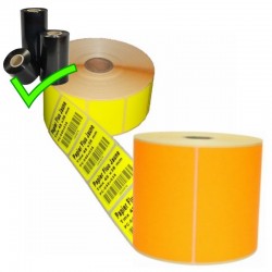 etiquettes-adhesives-papier-Orange-fluo
