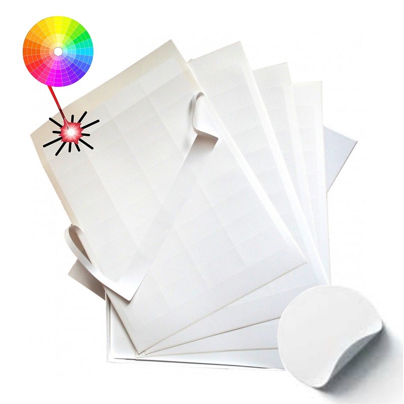 Feuilles d'étiquettes papier blanc décollables