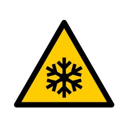 Pictogramme W010, Danger basse temperature