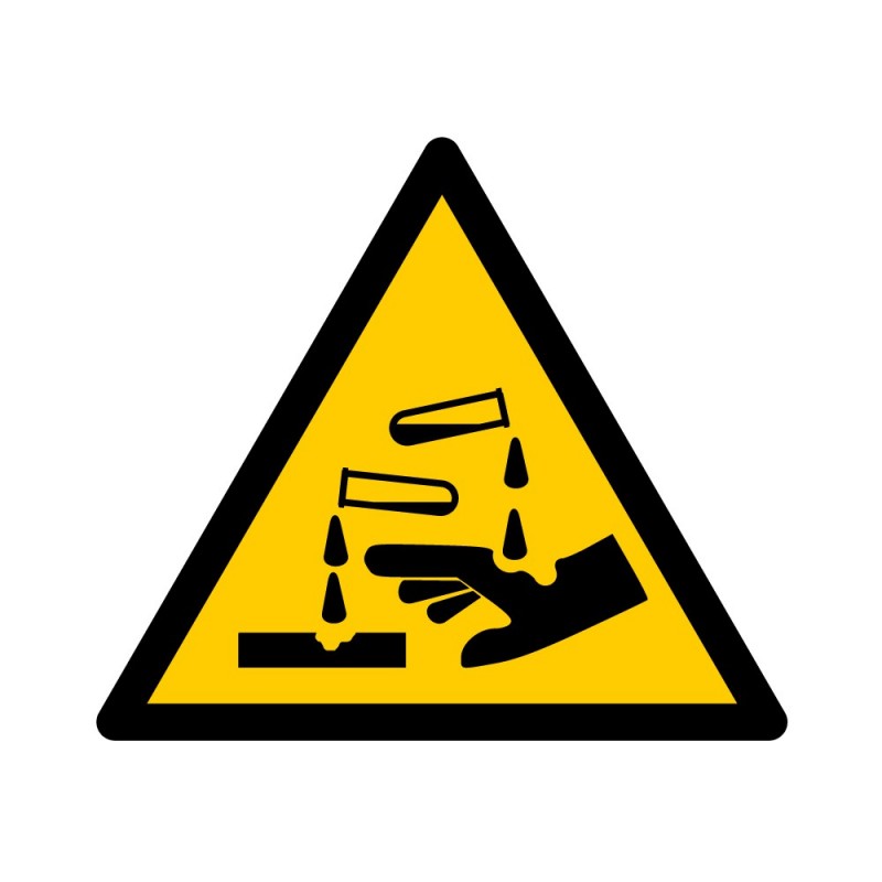 Pictogramme W023, Danger substances corrosives