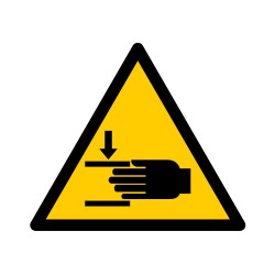 Pictogramme W024, Danger écrasement des mains