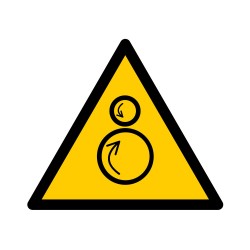 Pictogramme W025, Danger rouleaux contrarotatifs