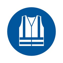 Pictogramme M015, gilet à haute visibilité obligatoire