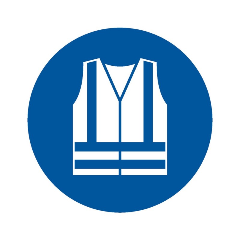 Pictogramme M015, gilet à haute visibilité obligatoire