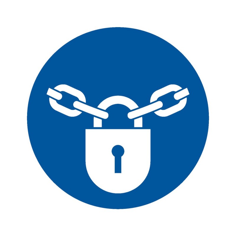 Pictogramme M028, Verrouillage obligatoire