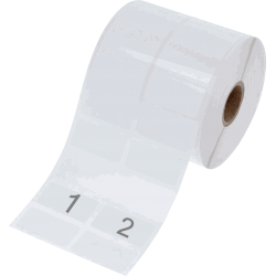 Etiquettes vinyle Blanc transfert thermique 2 de front