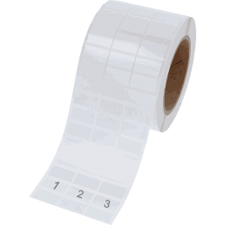 Etiquettes vinyle Blanc transfert thermique 3 de front