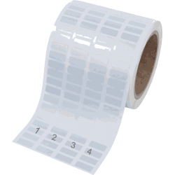 Etiquettes vinyle Blanc transfert thermique 4 de front