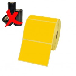 Etiquettes papier couleur jaune mat, Thermique Direct