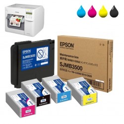 Cartouches d'encres et maintenance box pour imprimante d'étiquettes EPSON C3500