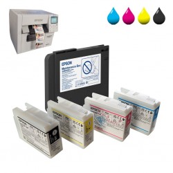 Cartouches d'encre CMJN pour imprimante d'étiquettes couleur Epson Coloworks C4000e