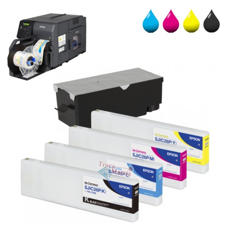 Cartouches d'encres DURABrite Ultra pour imprimante d'étiquettes couleur EPSON C7500 Cartouches d'encres DURABrite Ultra pour imprimante d'étiquettes couleur EPSON C7500