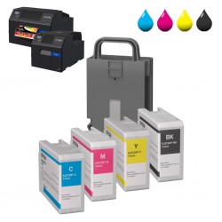 Cartouches d'encre pour les imprimantes d'étiquettes couleur Epson C6000 et C6500