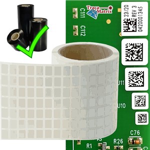Bobine d'étiquettes tres haute temperature en polyimide blanc